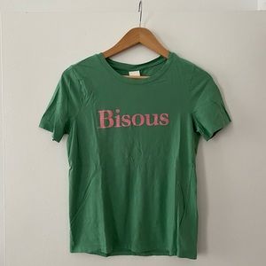 French girl bisous tee